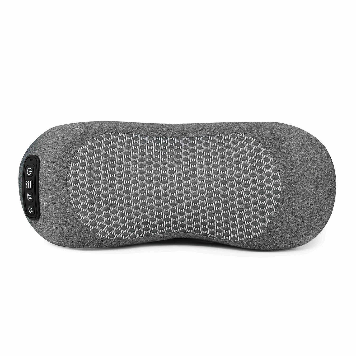 3-in-1 Triple Fusion Back Massager, Electric Lumbar Support Pillow with Dynamic Stretching, Heat & Vibration - Memory Foam Cushion for Bed, Chair & Office, Grey
