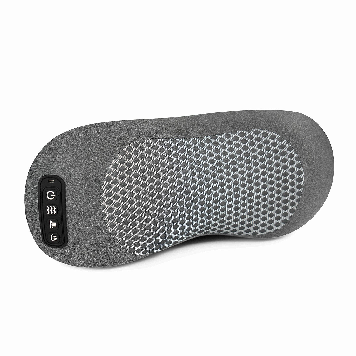 3-in-1 Triple Fusion Back Massager, Electric Lumbar Support Pillow with Dynamic Stretching, Heat & Vibration - Memory Foam Cushion for Bed, Chair & Office, Grey