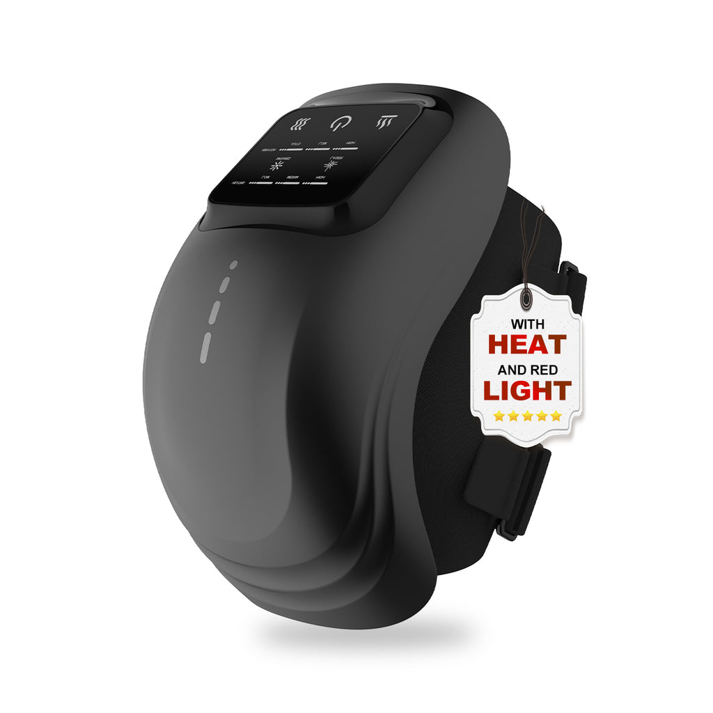 Knee Massager Smart with Heat, Red Light and Massage Therapy, 3 Vibration Modes and 3 Heating Levels, 2026 Updated Edition, LED Vitality Joints Knee Massager, Gifts for Grandma & Grandpa